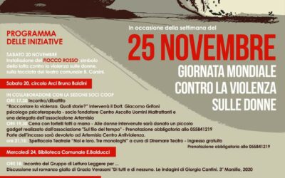 IL PROGRAMMA DELLE INIZIATIVE PER IL 25 NOVEMBRE