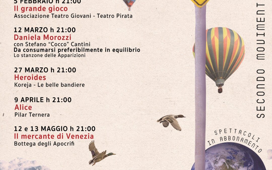 Il TEATRO CORSINI RIPARTE CON IL SECONDO MOVIMENTO DI STAGIONE